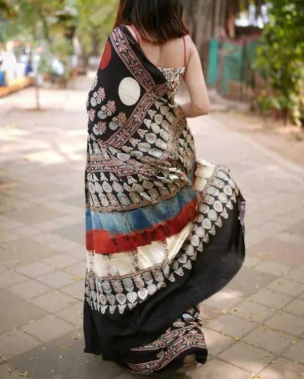 Satin Silk Gajji Modal Saree