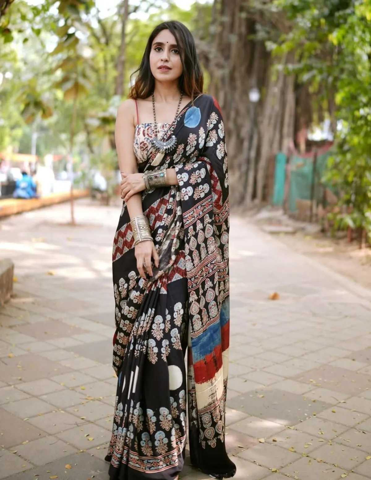 Satin Silk Gajji Modal Saree