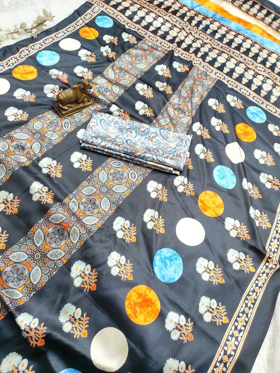 Satin Silk Gajji Modal Saree