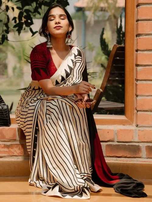 Satin Silk Gajji Modal Saree