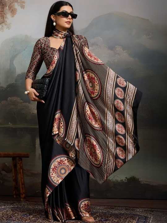Satin Silk Gajji Modal Saree