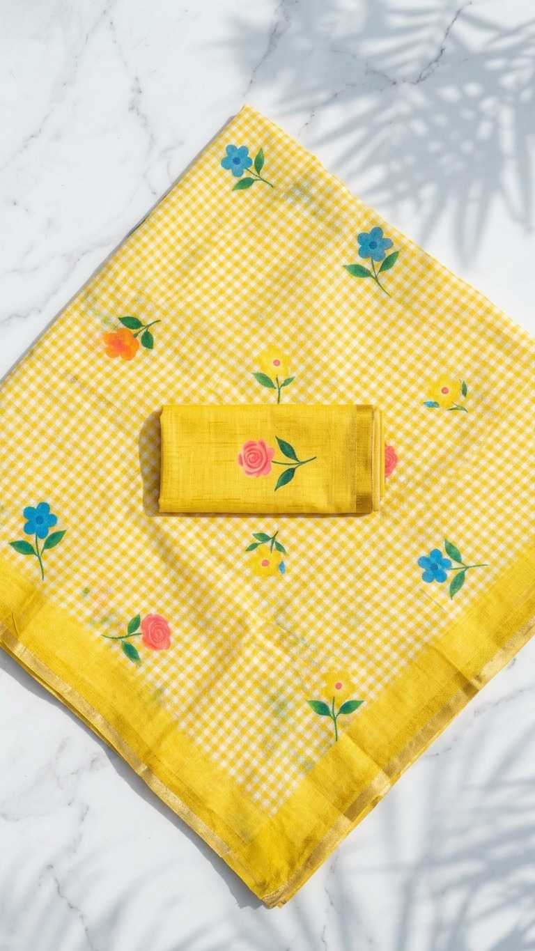 Linen Printed Saree