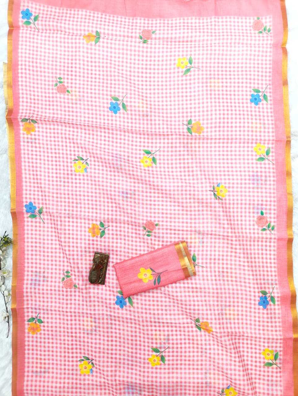 Linen Printed Saree