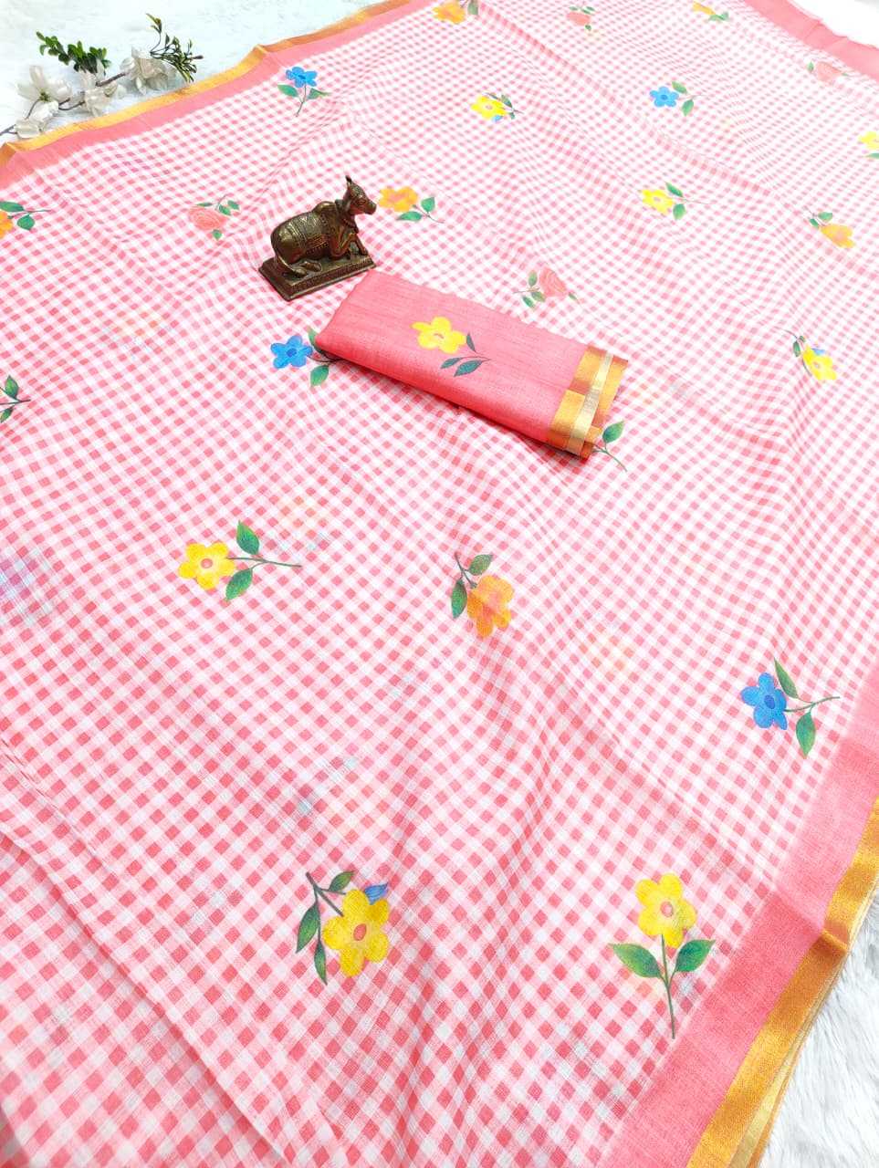 Linen Printed Saree