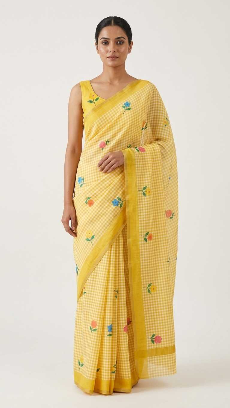 Linen Printed Saree