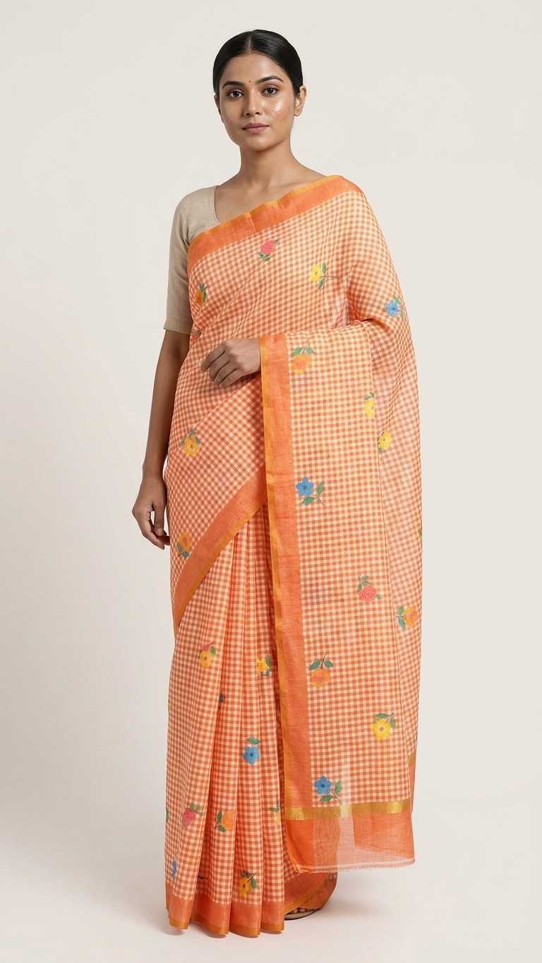 Linen Printed Saree