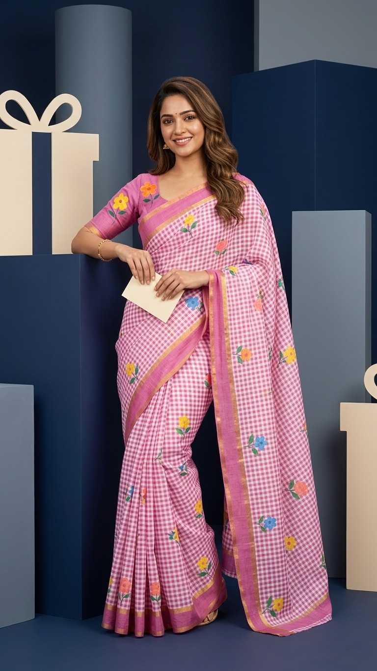 Linen Printed Saree