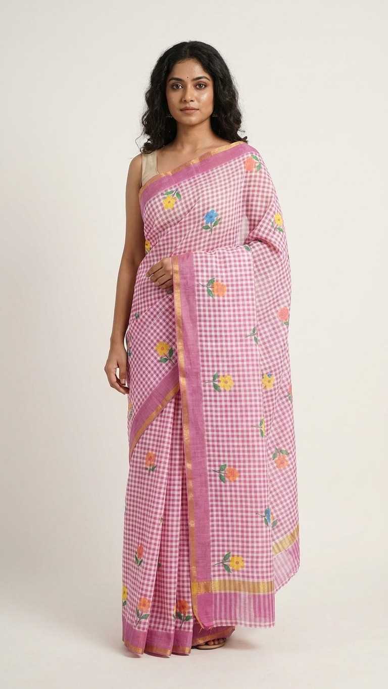 Linen Printed Saree