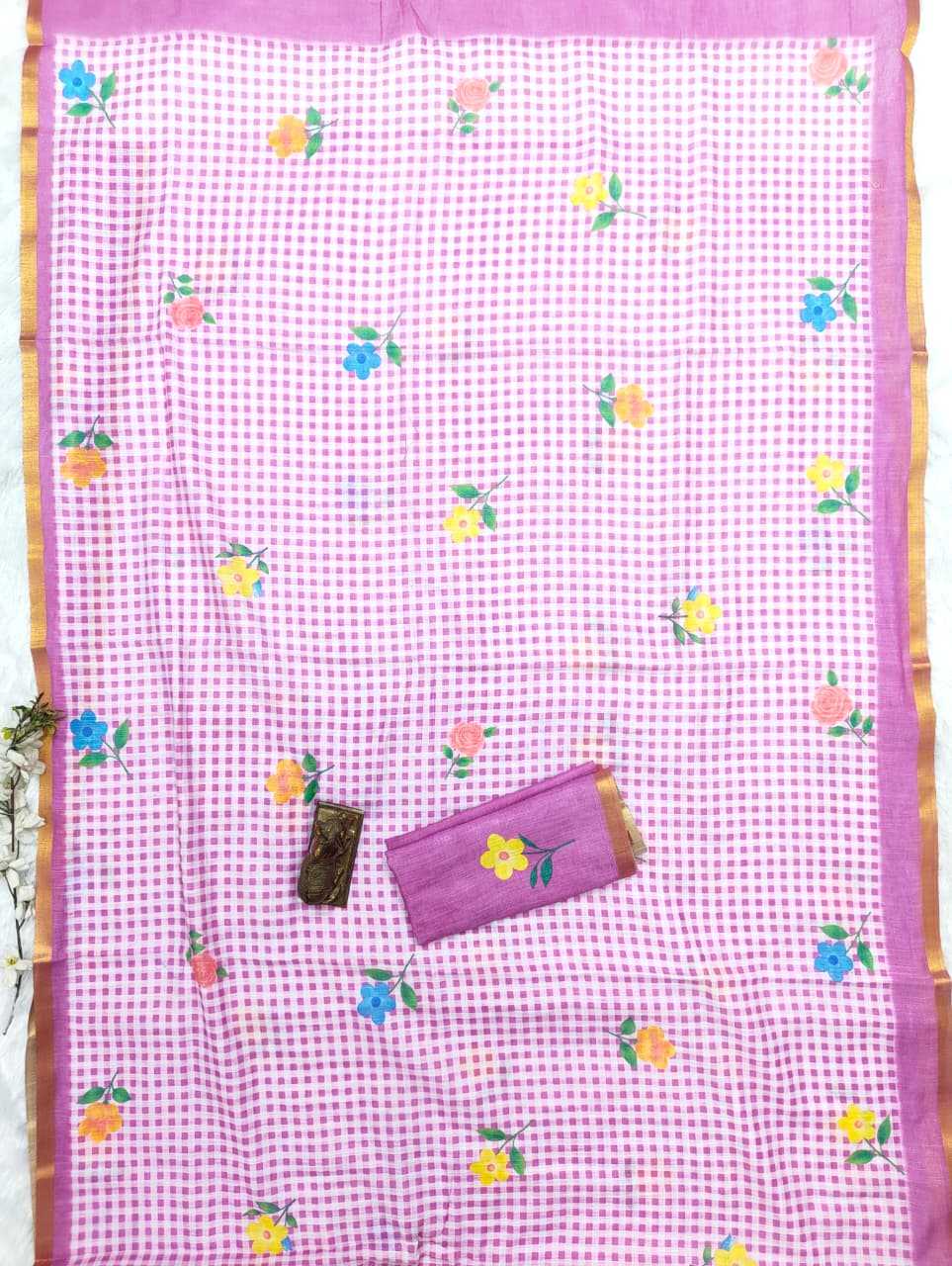 Linen Printed Saree