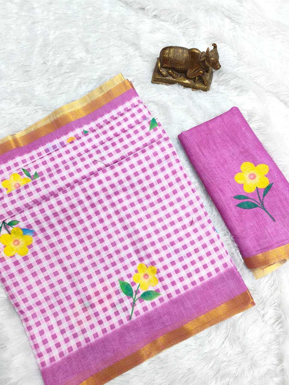 Linen Printed Saree