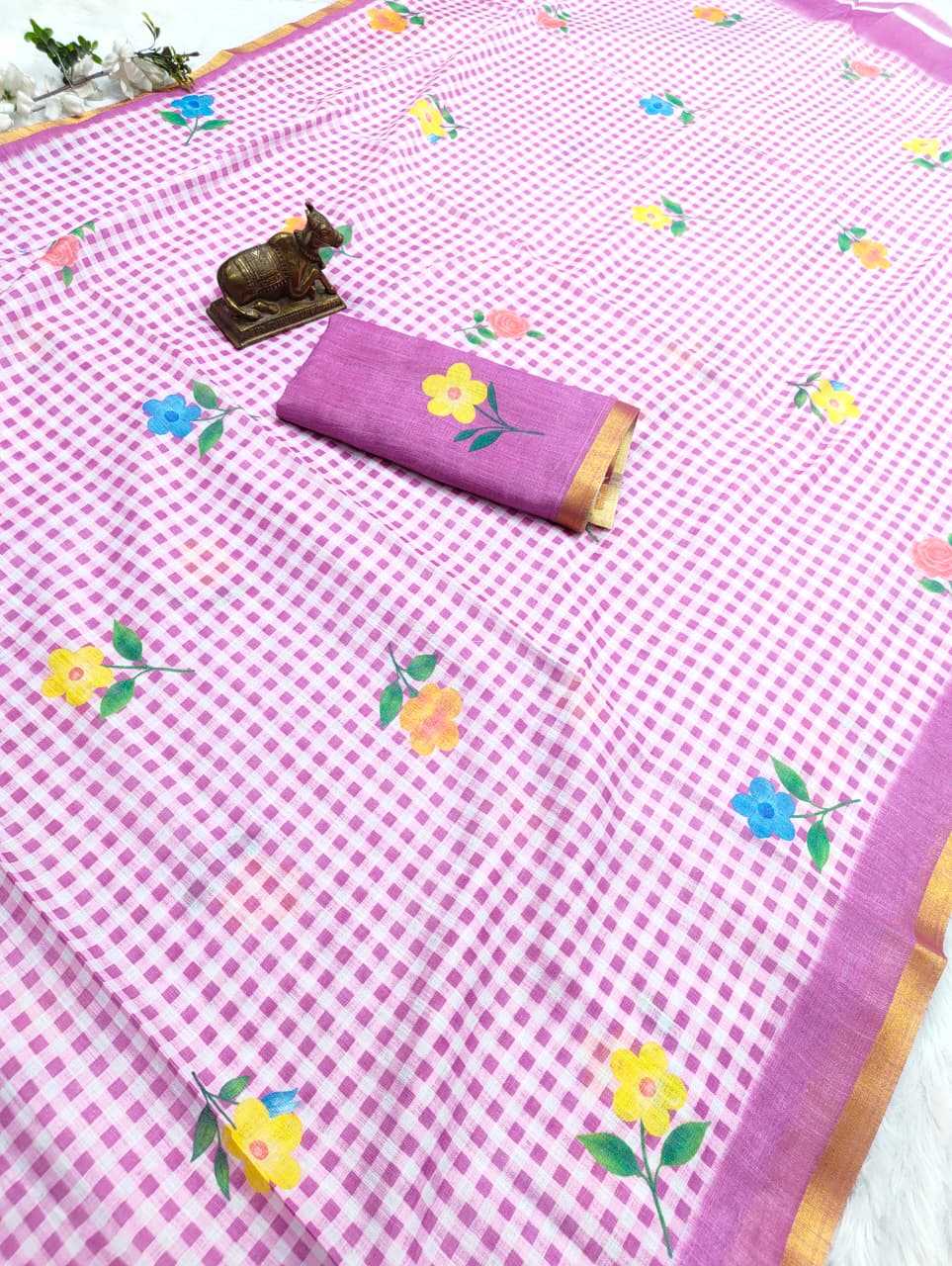 Linen Printed Saree