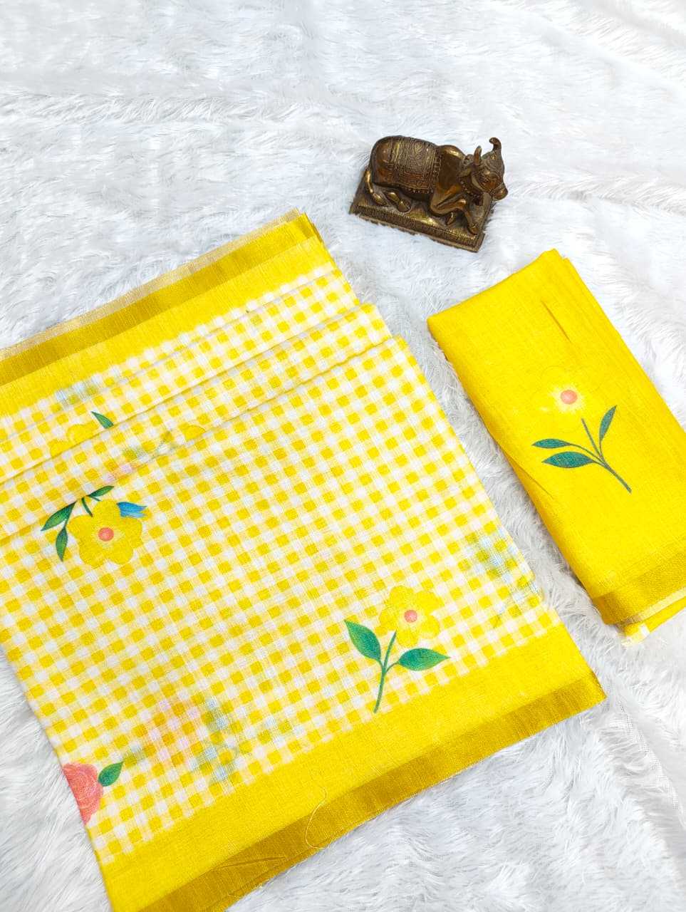 Linen Printed Saree