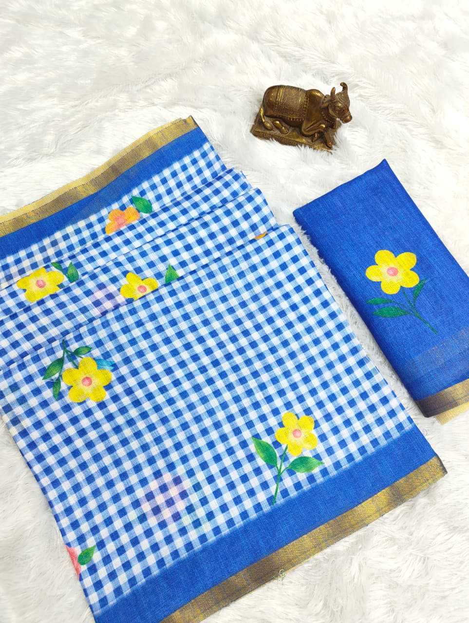 Linen Printed Saree