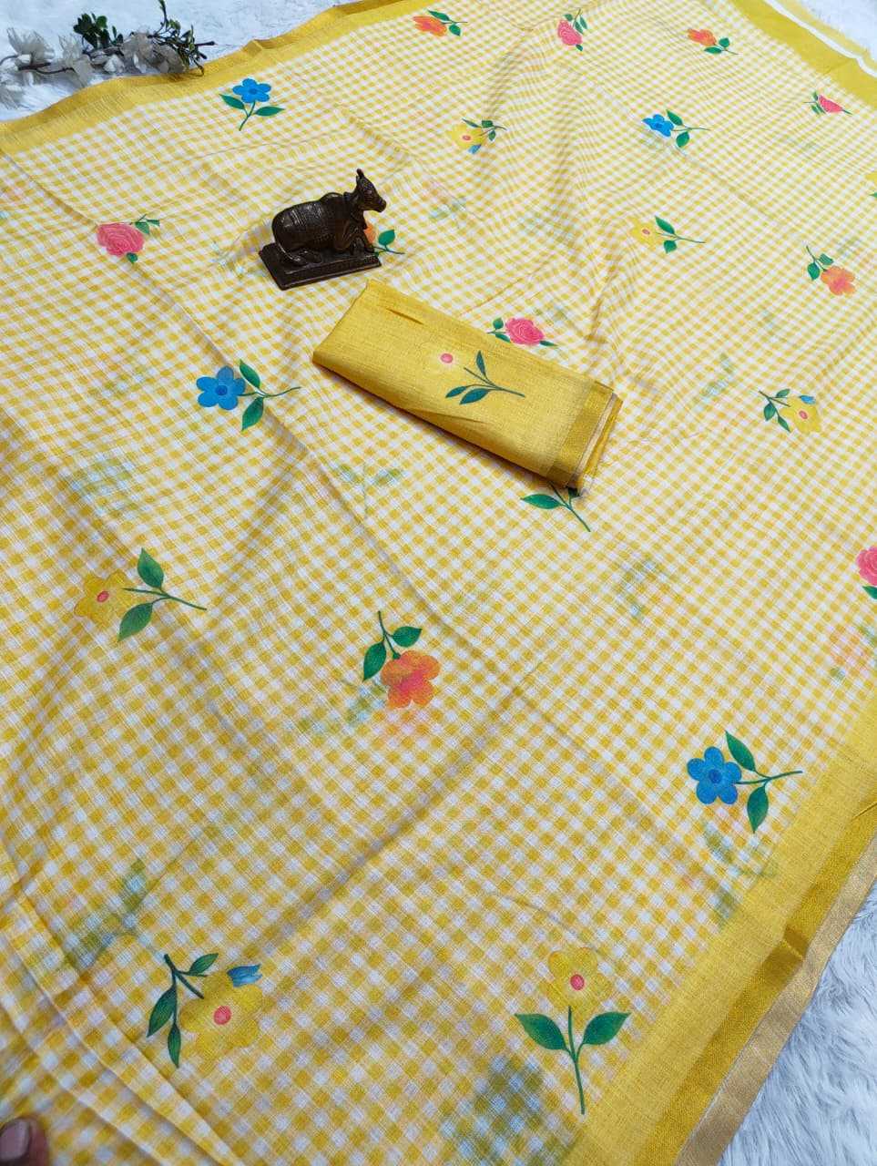 Linen Printed Saree