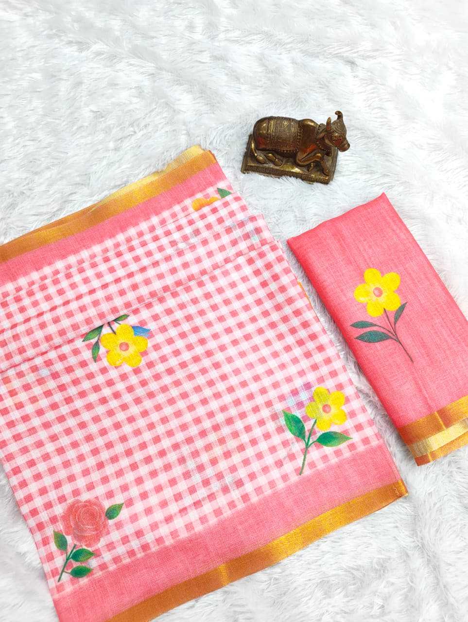 Linen Printed Saree