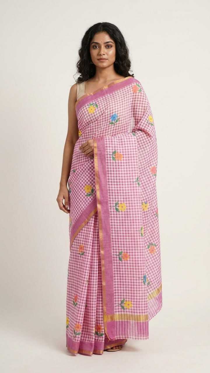 Linen Printed Saree