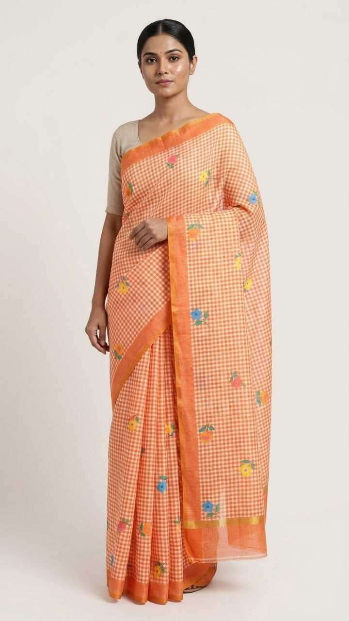 Linen Printed Saree