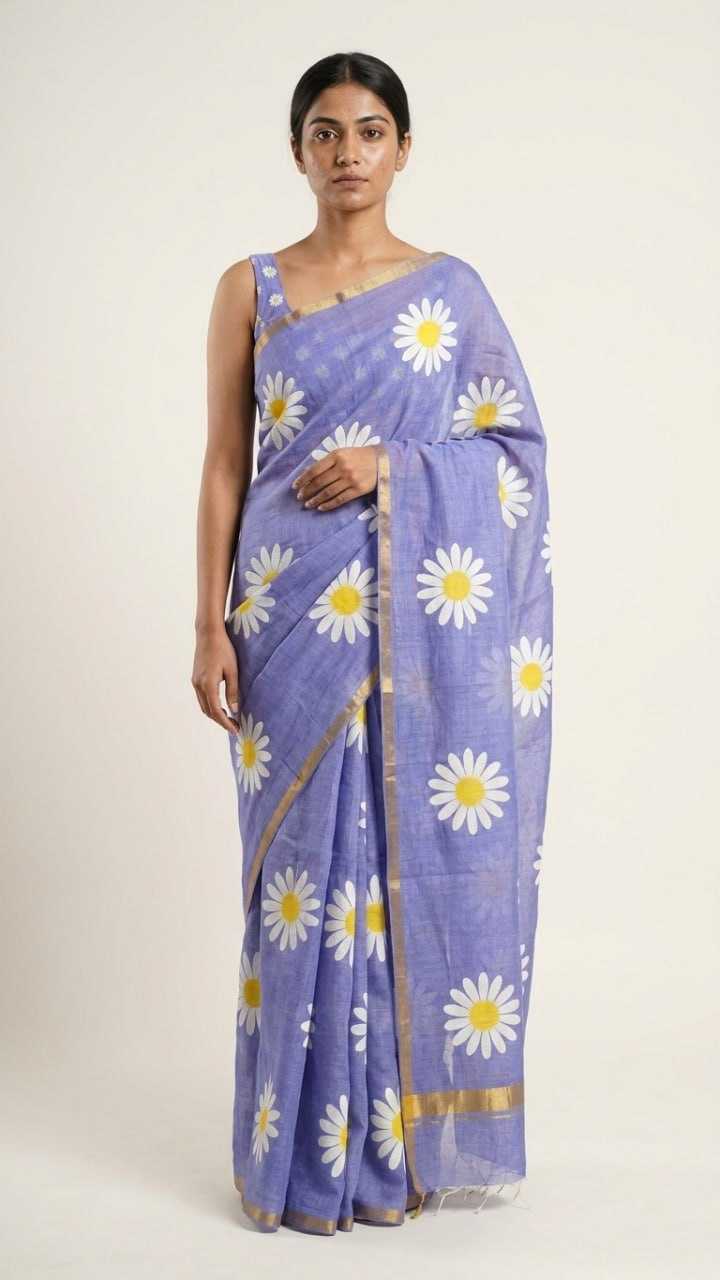 Linen Designer Saree