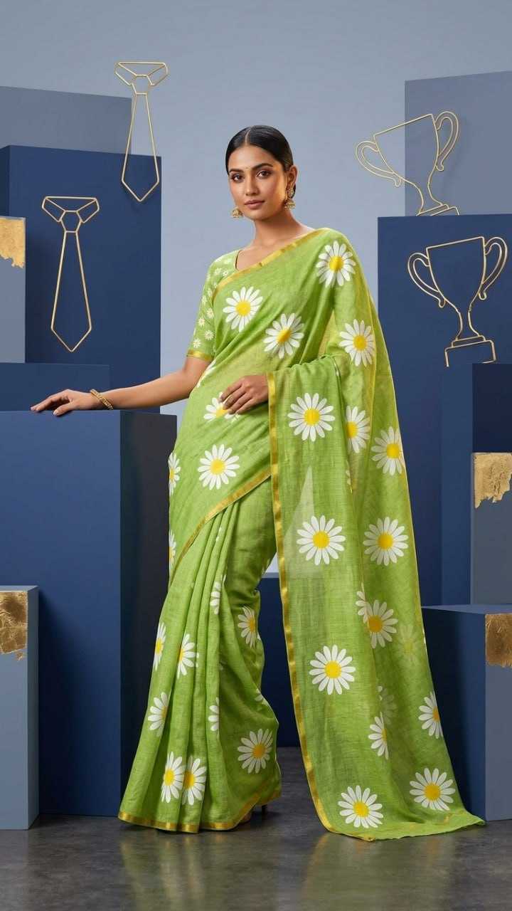 Linen Designer Saree