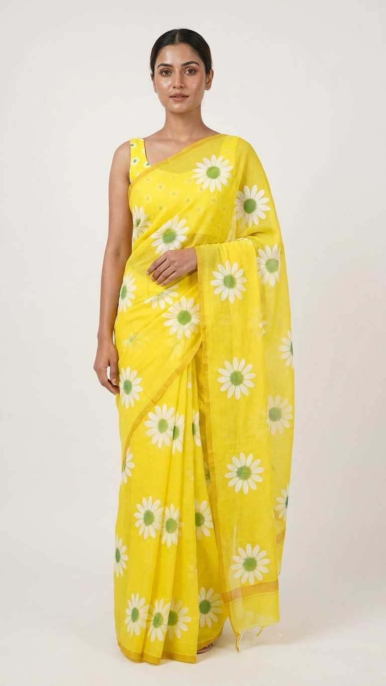 Linen Printed Saree