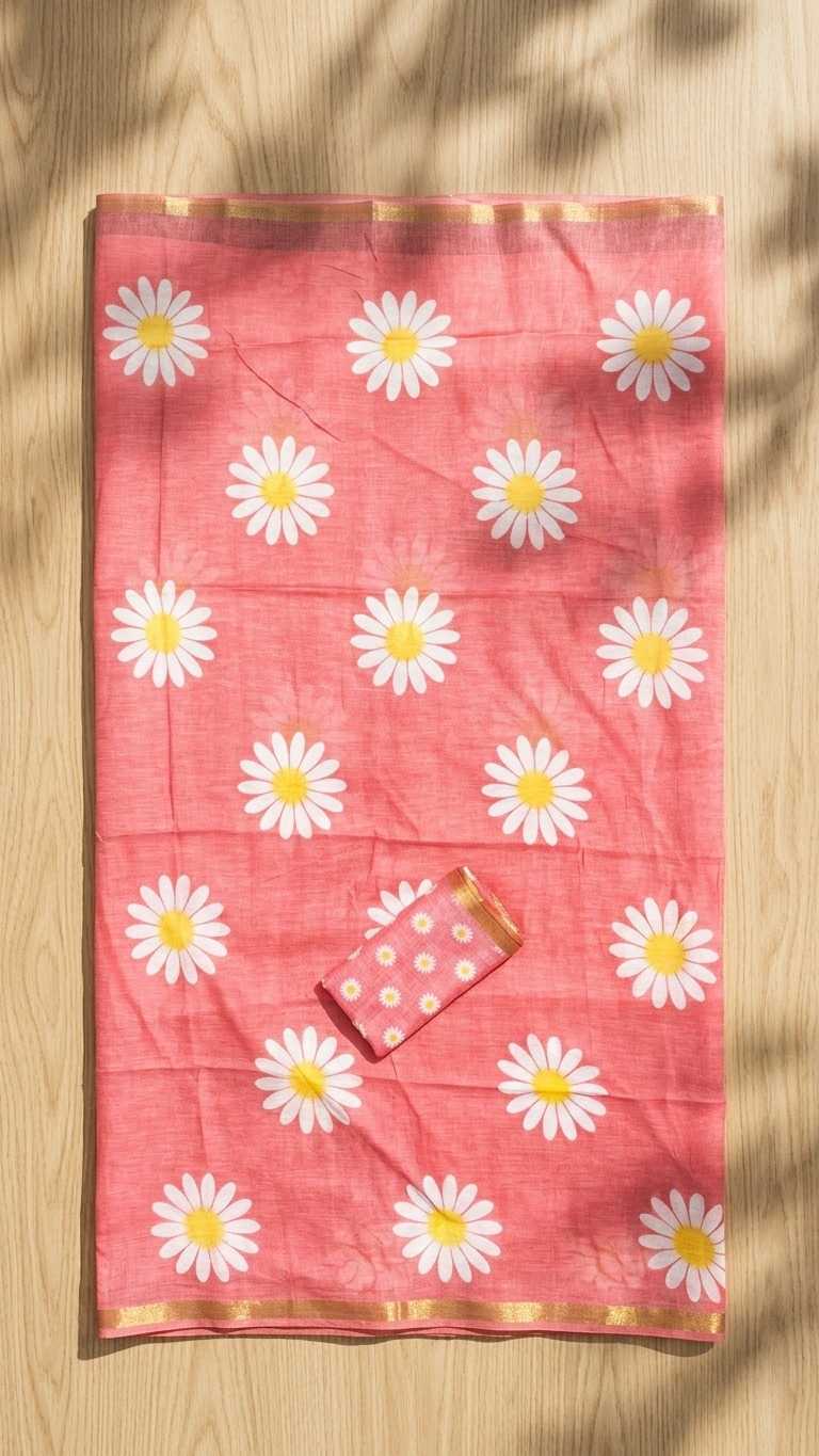 Linen Printed Saree
