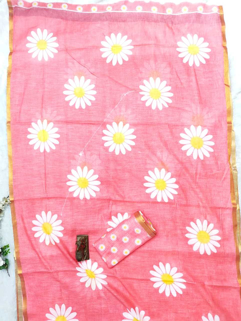 Linen Printed Saree