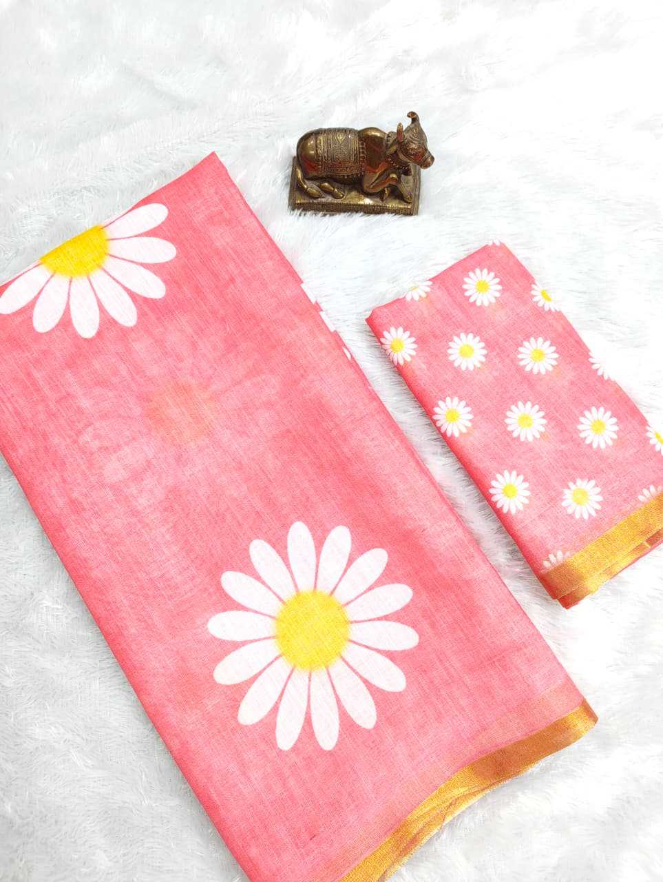 Linen Printed Saree