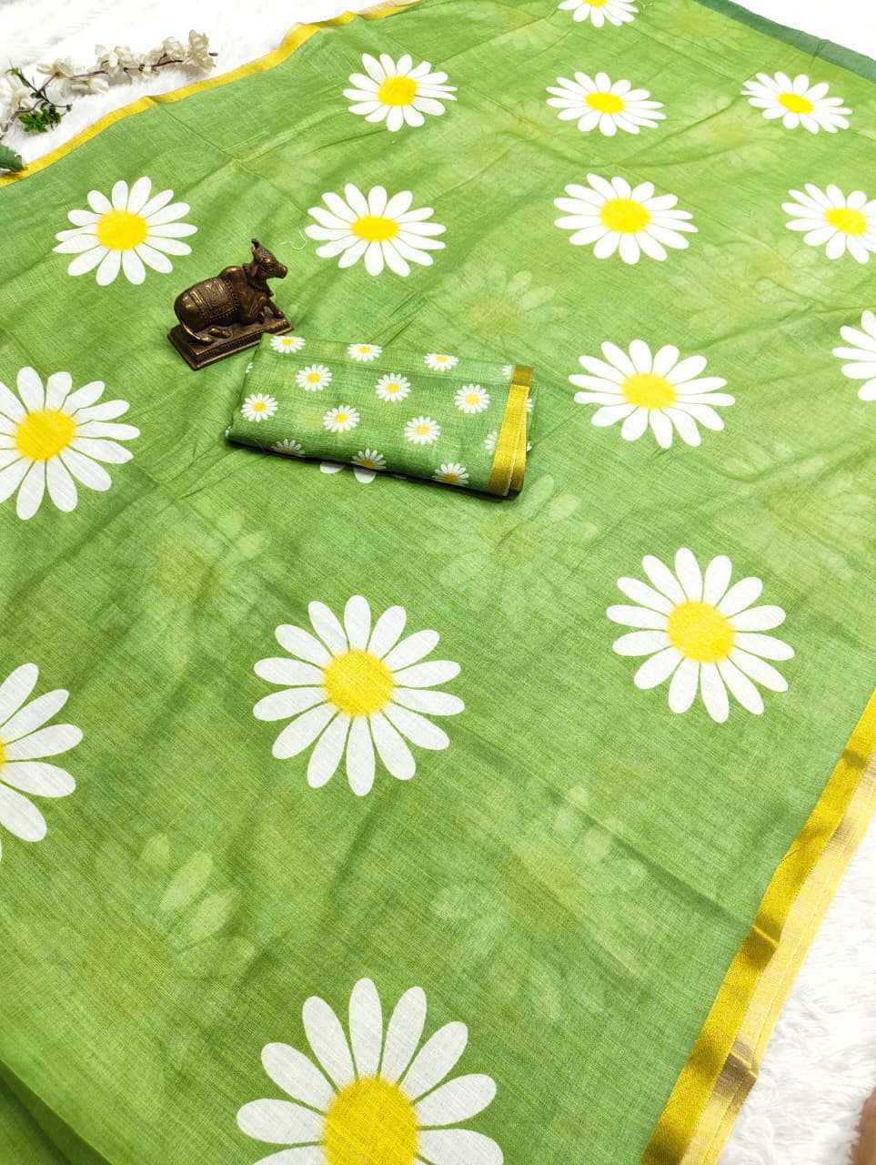 Linen Printed Saree