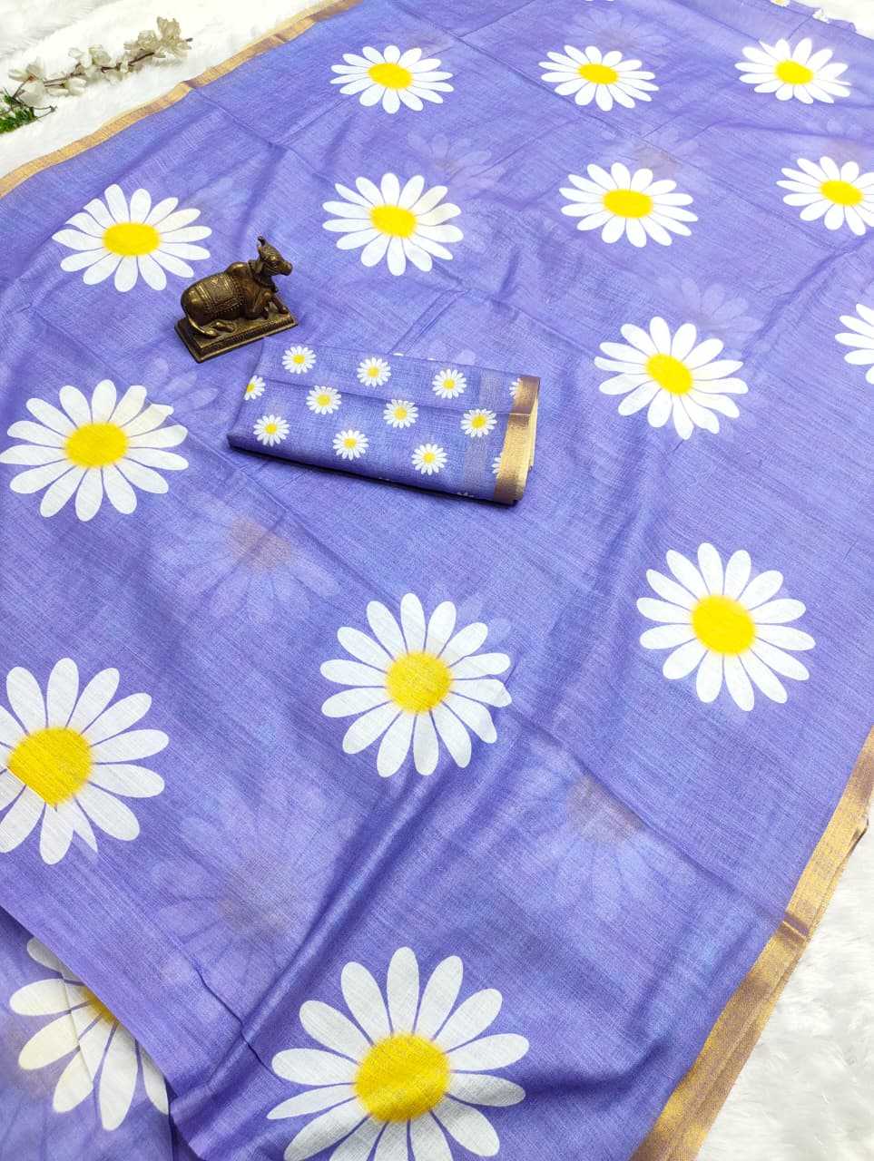 Linen Printed Saree