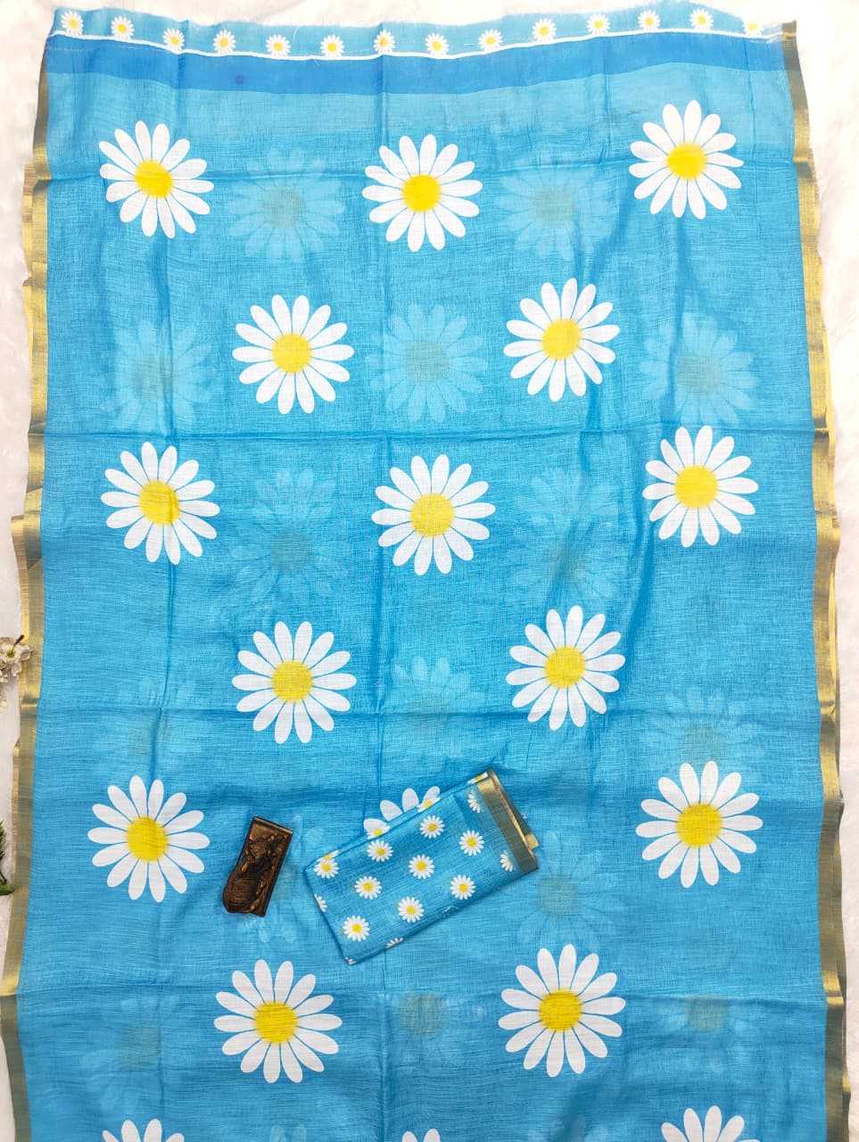 Linen Printed Saree