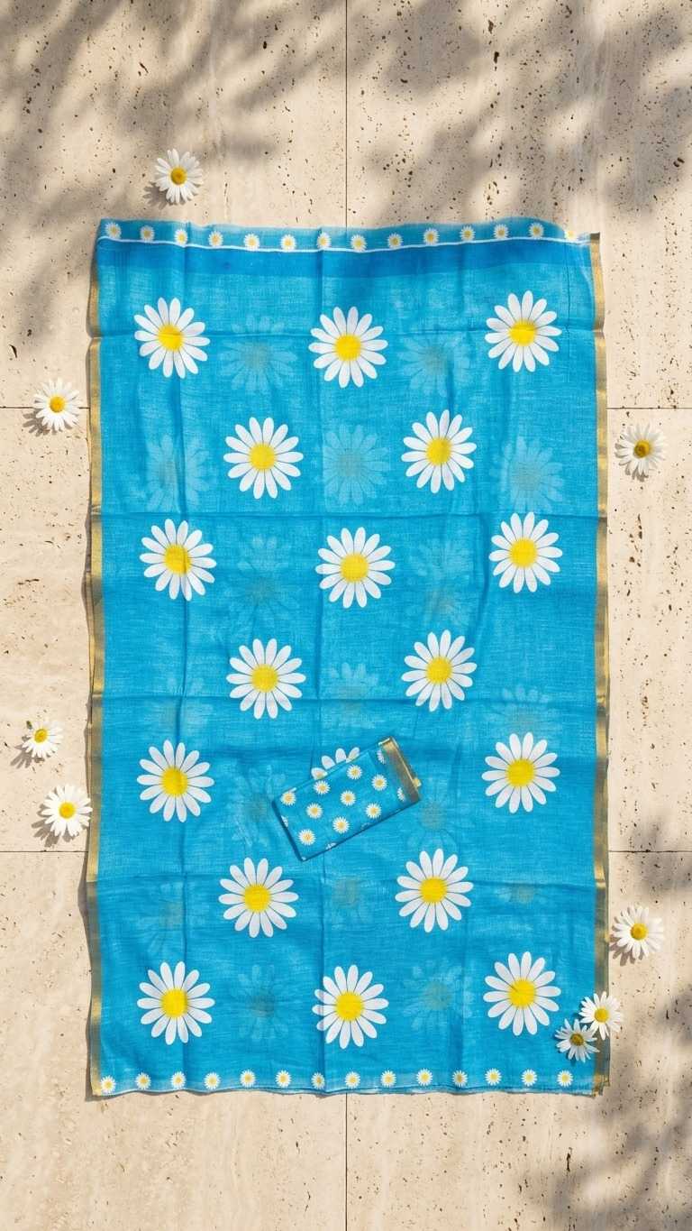 Linen Printed Saree