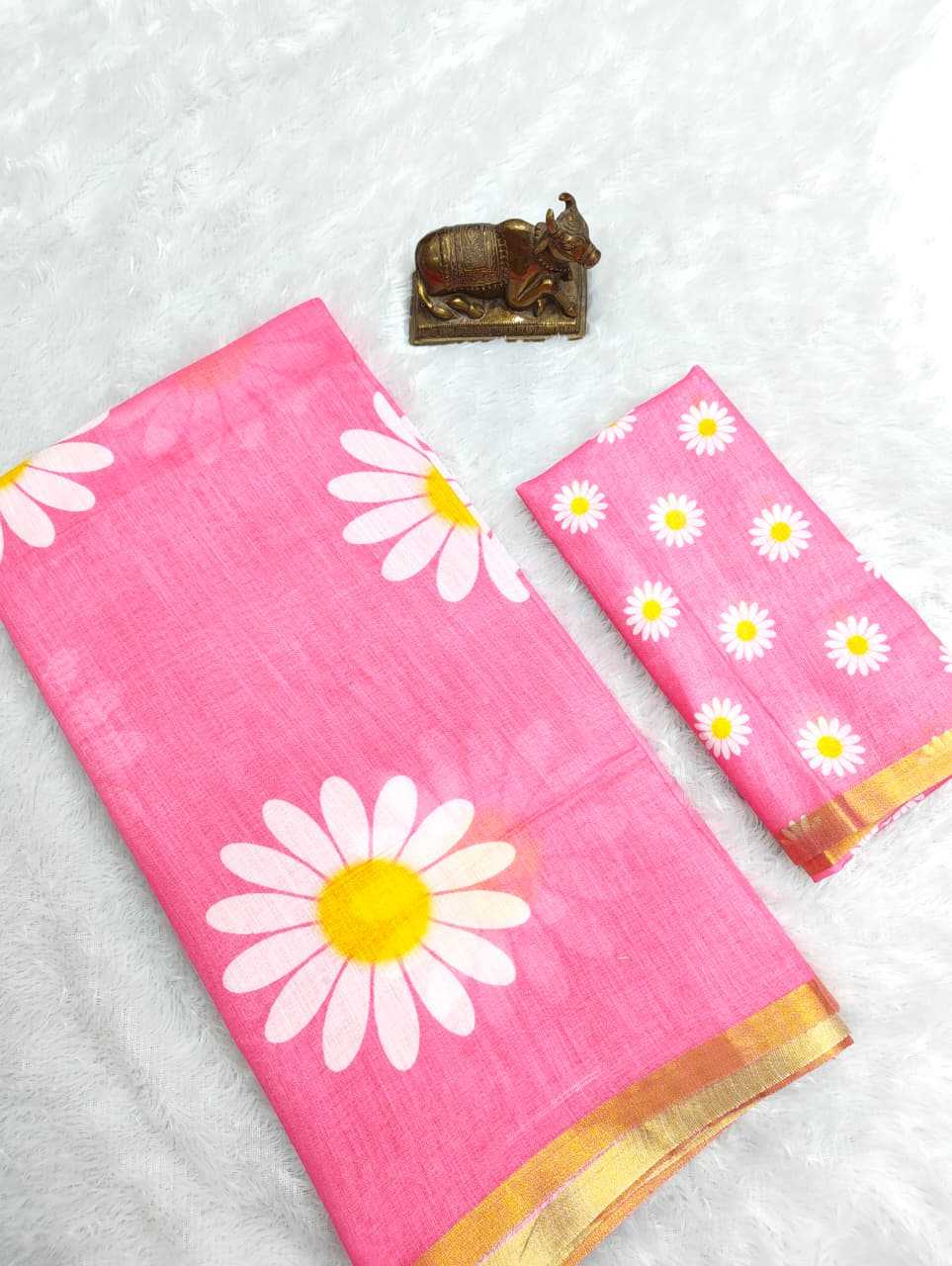 Linen Printed Saree