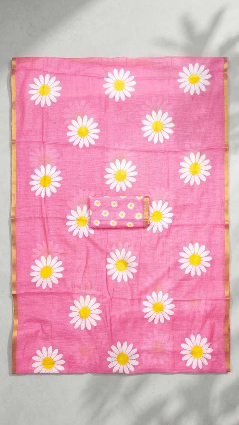Linen Printed Saree