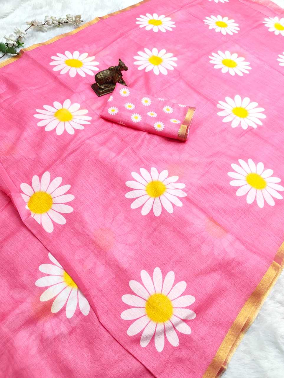 Linen Printed Saree
