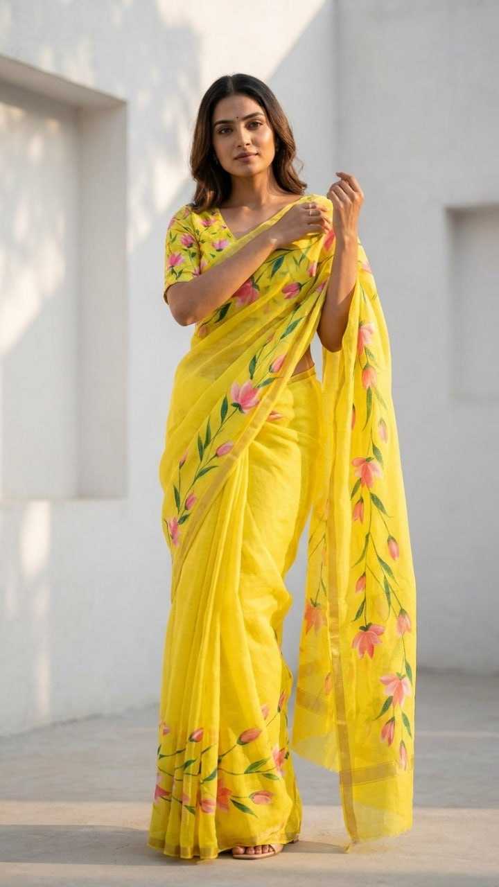 Linen Designer Saree