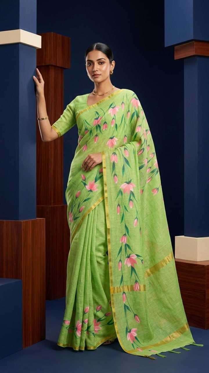 Linen Designer Saree