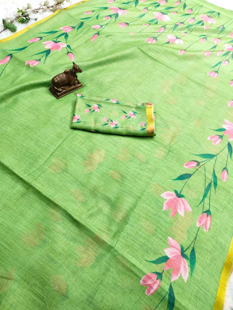 Linen Printed Saree