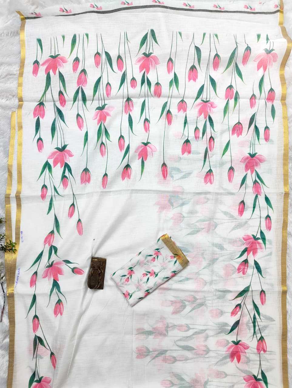 Linen Printed Saree