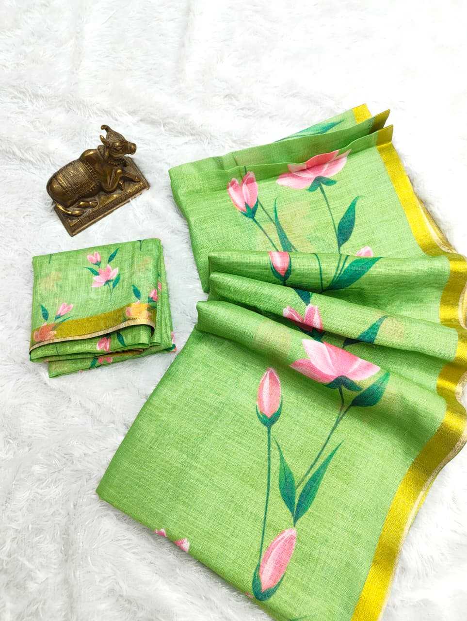 Linen Printed Saree