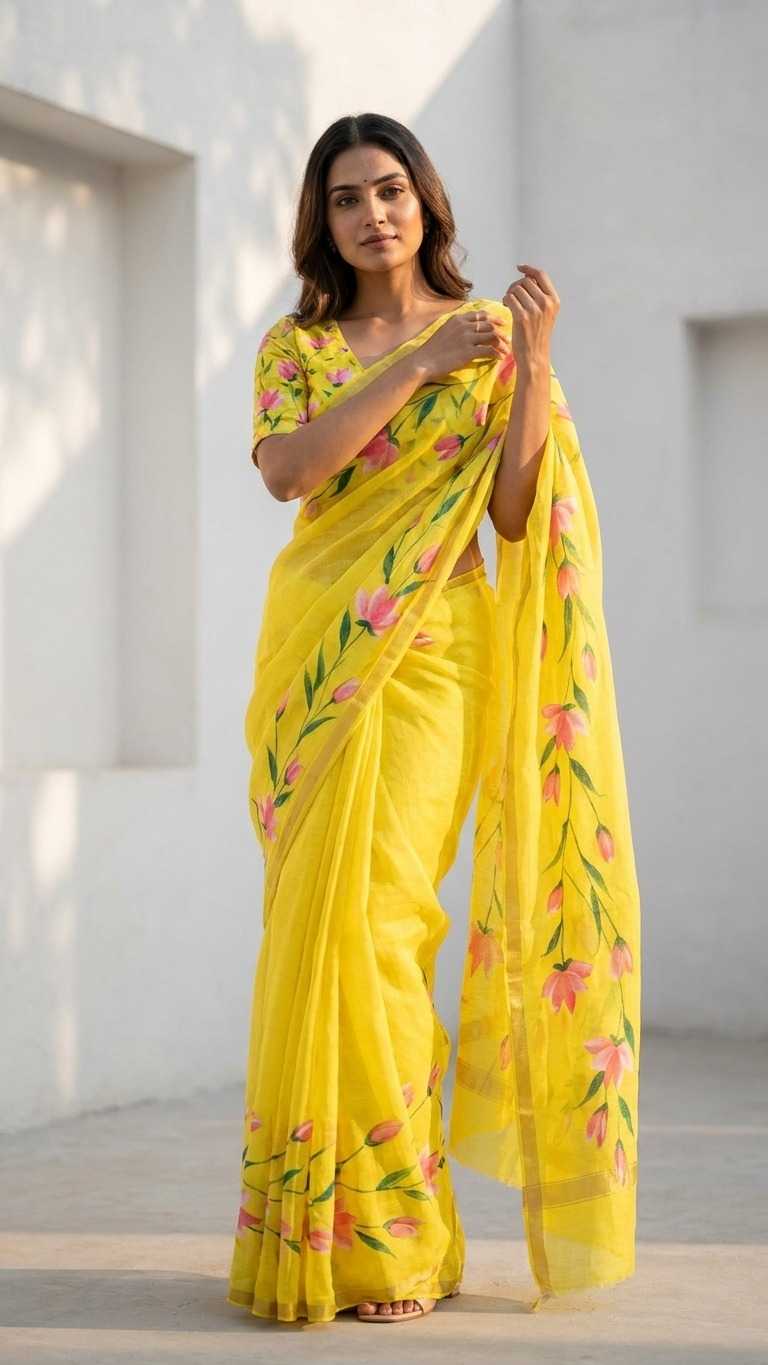Linen Printed Saree
