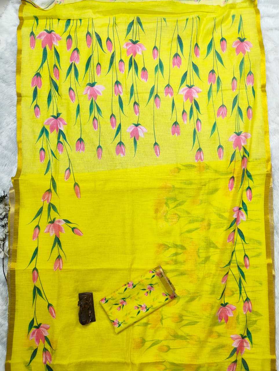 Linen Printed Saree