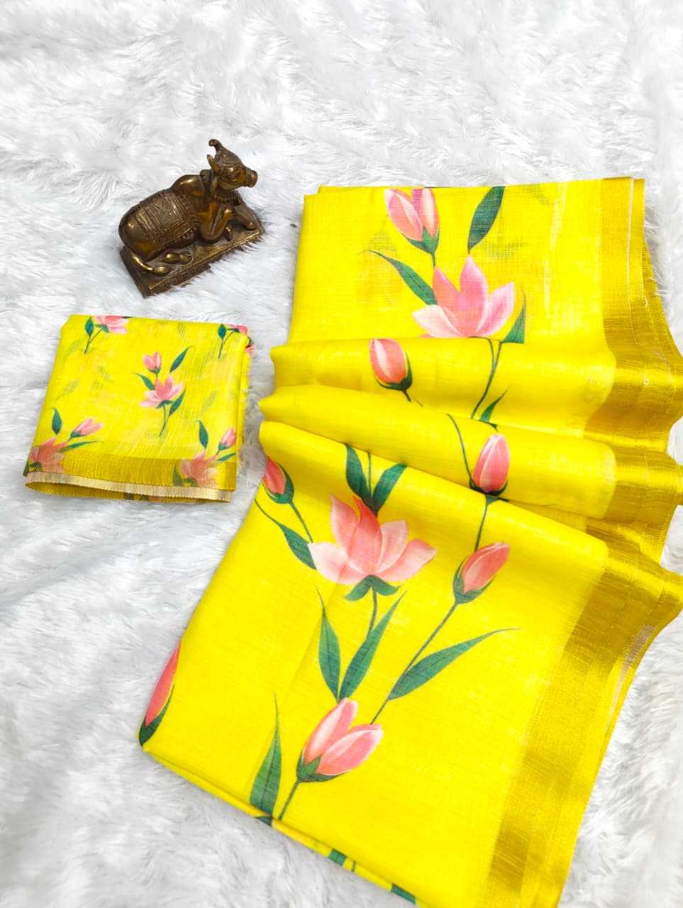 Linen Printed Saree