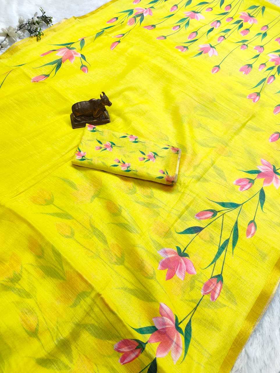 Linen Printed Saree