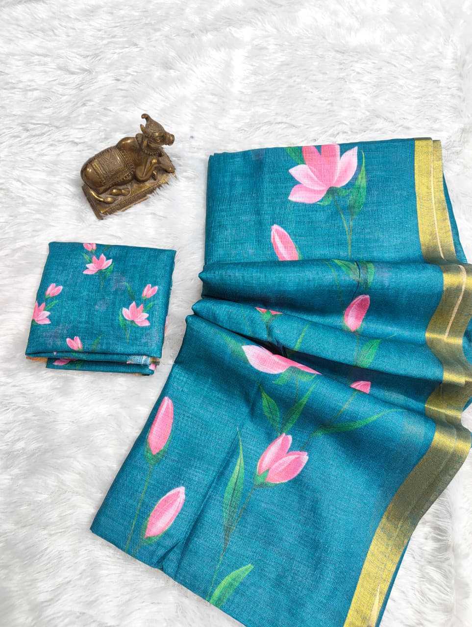 Linen Printed Saree