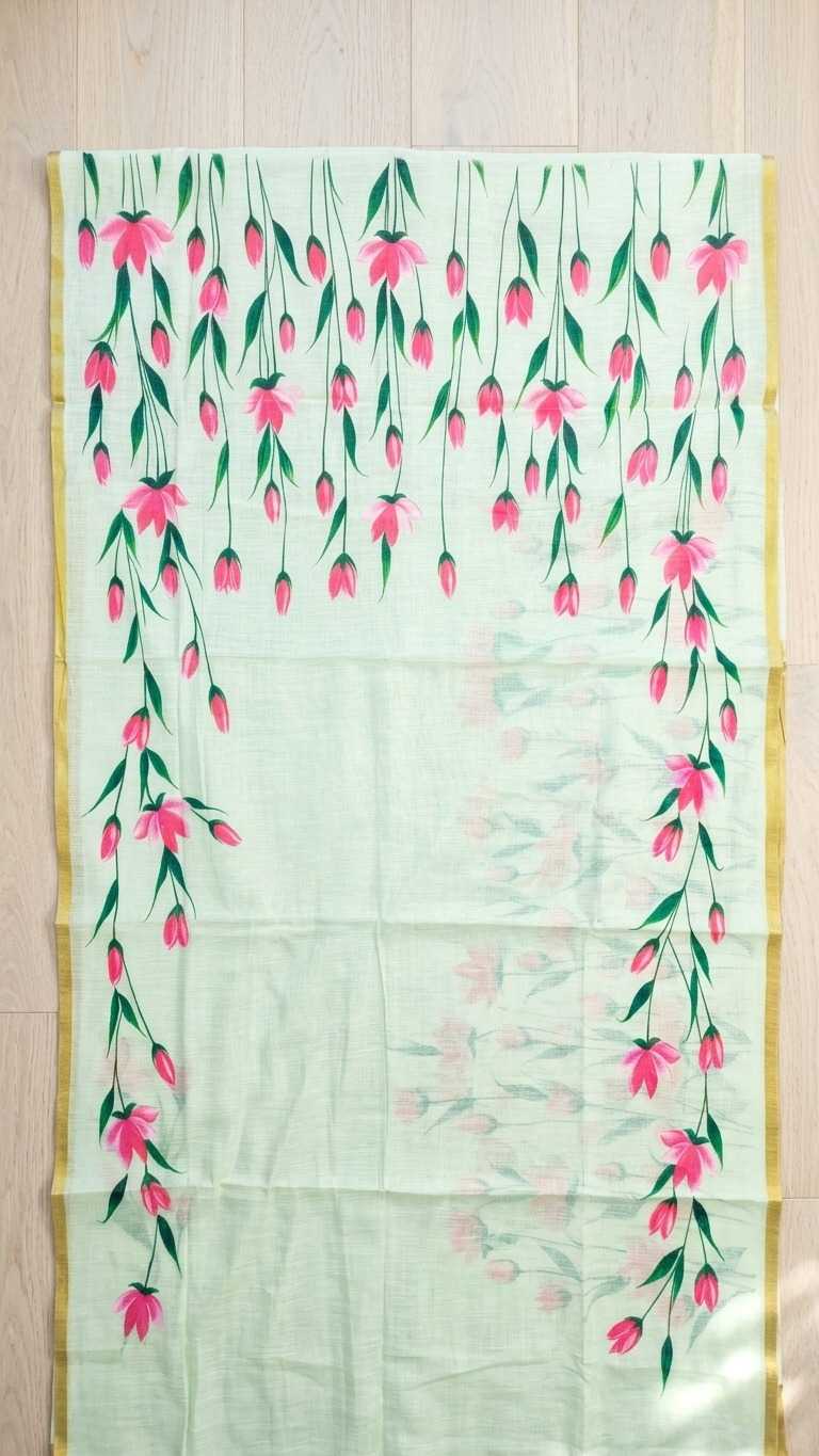 Linen Printed Saree