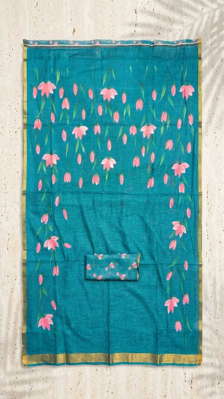Linen Printed Saree
