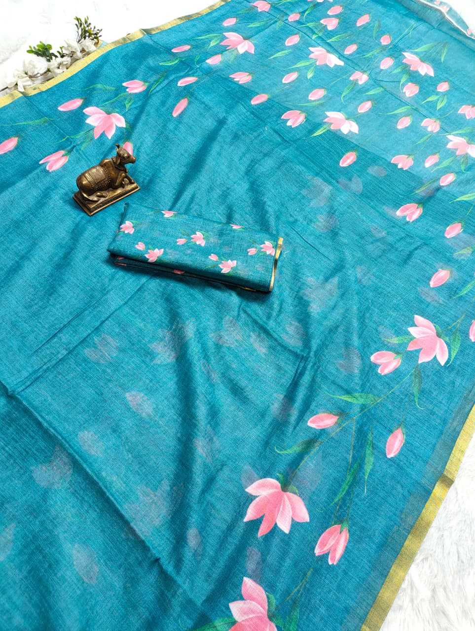 Linen Printed Saree