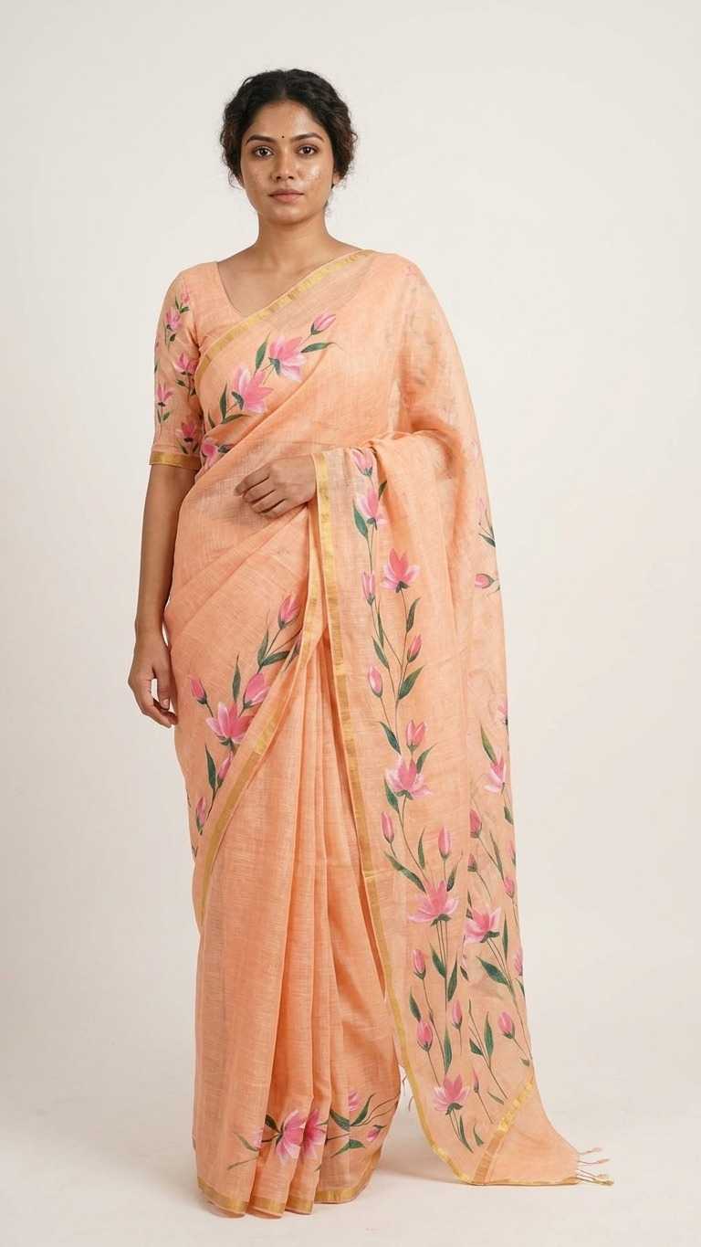 Linen Printed Saree