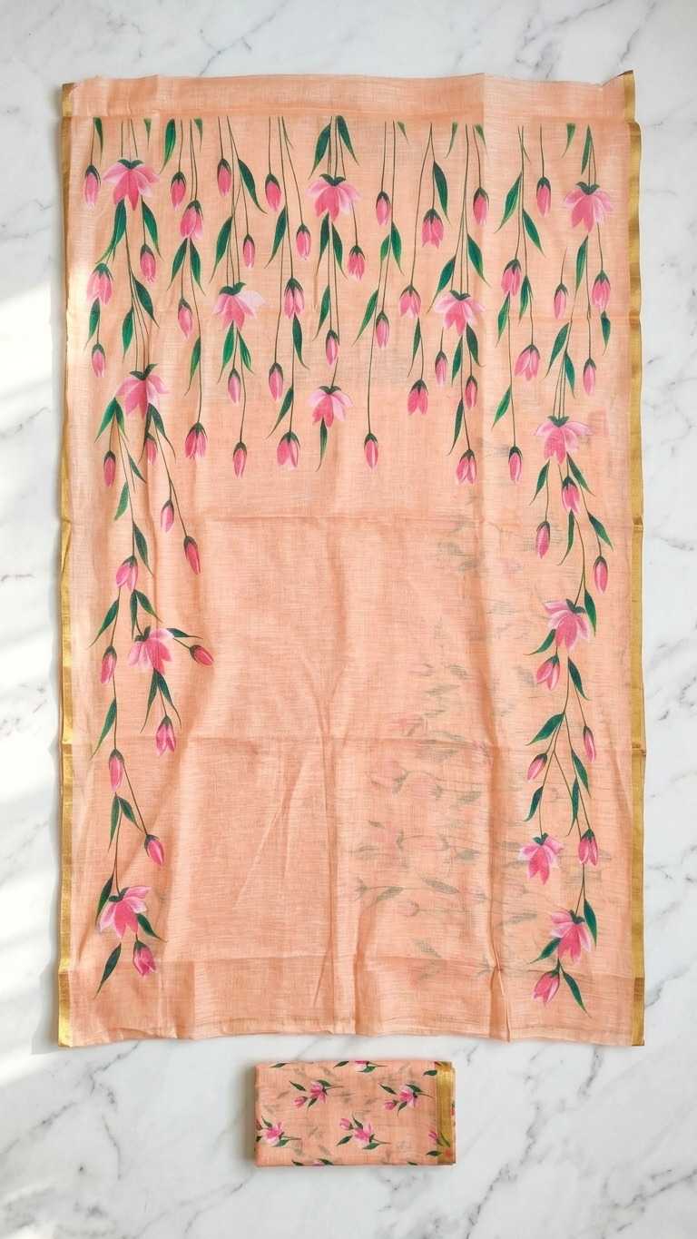 Linen Printed Saree