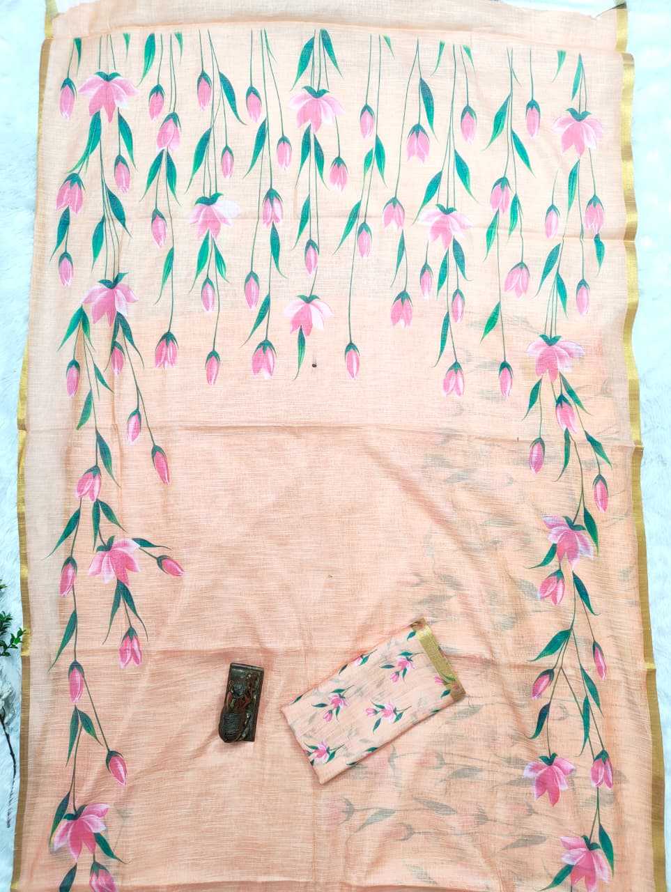 Linen Printed Saree